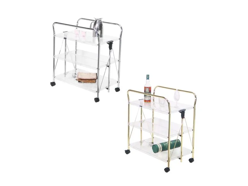 Acrylic trolley with handle frame