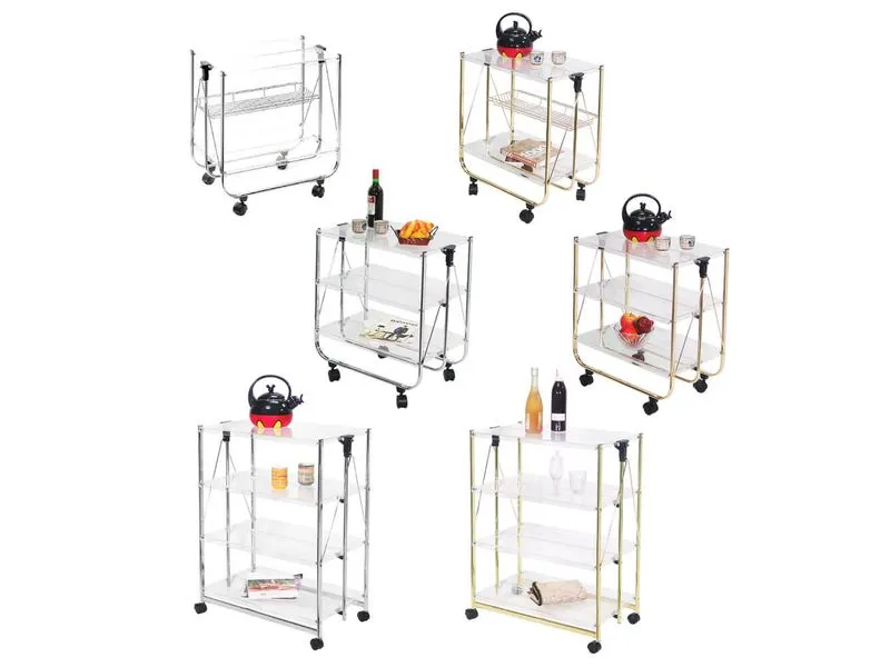 Acrylic cart on wheels