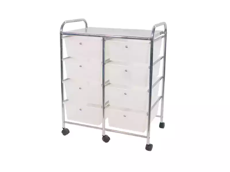 Double row 4 drawer trolley