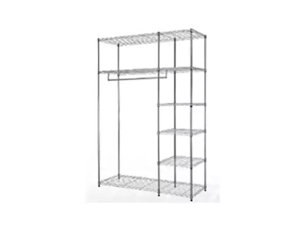 6 Tier iron pipe wardrobe