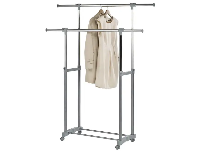 Double Bar Extendable Clothes Rack