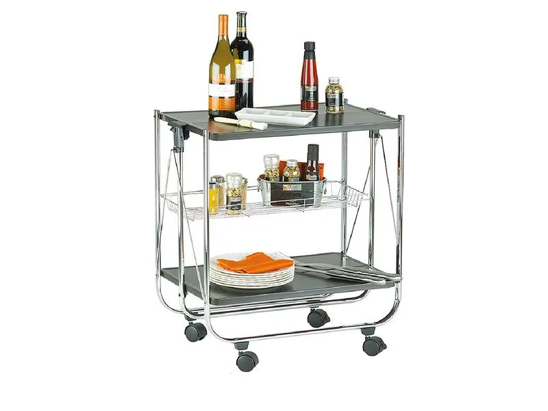 Iron board 2 tier foldable trolley