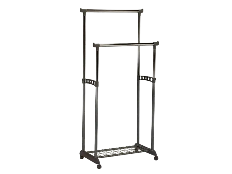 Rib (5 Hole) Double Bar Clothes Rack