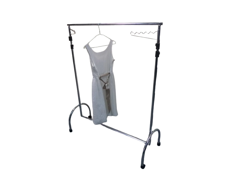 Single Bar Half Moon Shape Iron Stand Clothes Rack